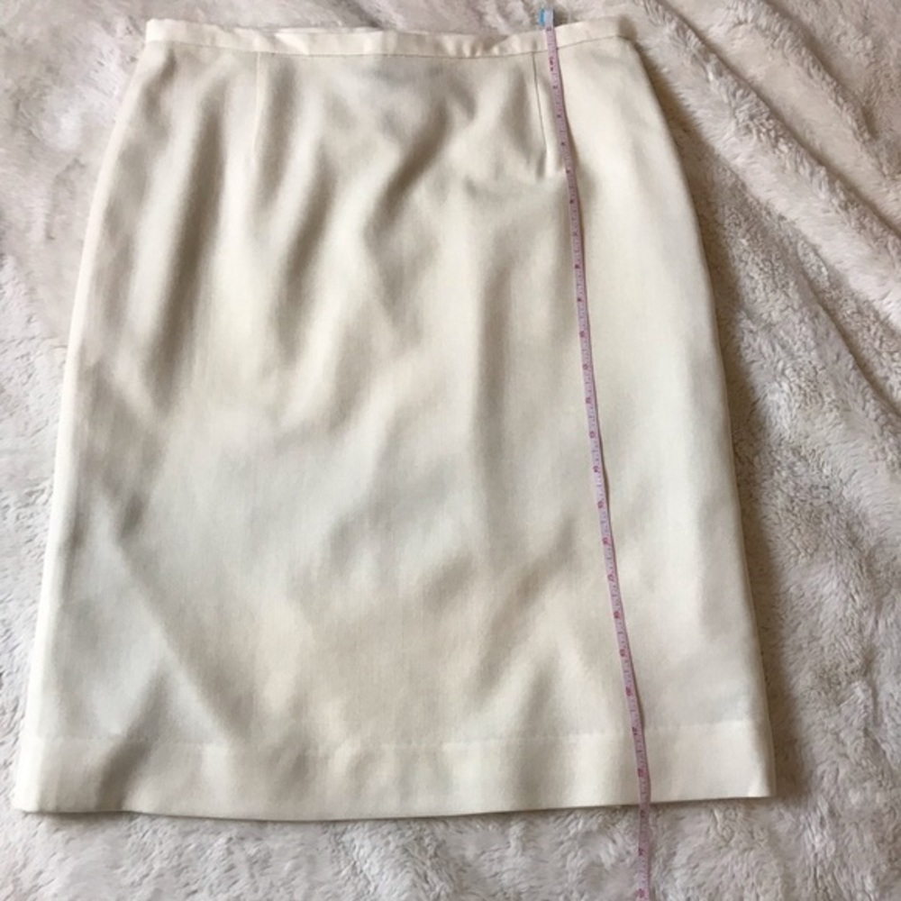 Pendleton Lined Wool Skirt Winter White Size 6p - image 7